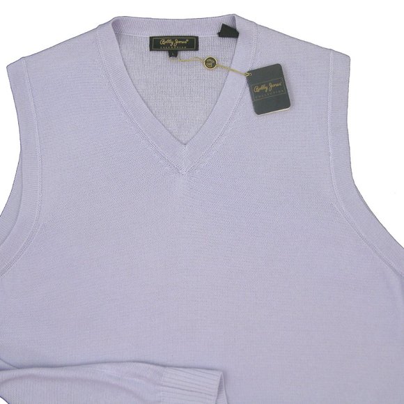 NEW $175 Bobby Jones Collection Sweater Vest!MediumLavenderCottonV Neck
